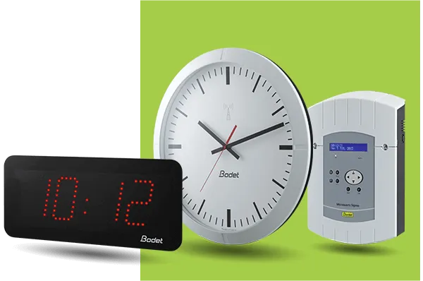 Een ruime keuze industriële klokken en synchronisatiemodi