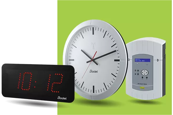 Una amplia selección de relojes industriales y modos de sincronización